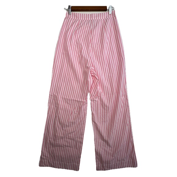 Show Me Your Mumu X Barbie Stacie Sailor Pants Pink White Striped Wide Leg Sz XS - Picture 6 of 10